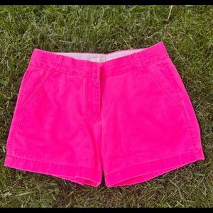 Bright Pink J. Crew 100% cotton Chino Shorts